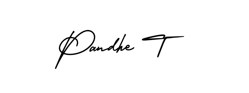 How to make Pandhe T signature? AmerikaSignatureDemo-Regular is a professional autograph style. Create handwritten signature for Pandhe T name. Pandhe T signature style 3 images and pictures png