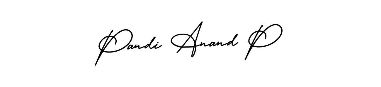 Design your own signature with our free online signature maker. With this signature software, you can create a handwritten (AmerikaSignatureDemo-Regular) signature for name Pandi Anand P. Pandi Anand P signature style 3 images and pictures png