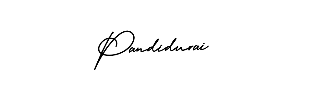 How to make Pandidurai name signature. Use AmerikaSignatureDemo-Regular style for creating short signs online. This is the latest handwritten sign. Pandidurai signature style 3 images and pictures png