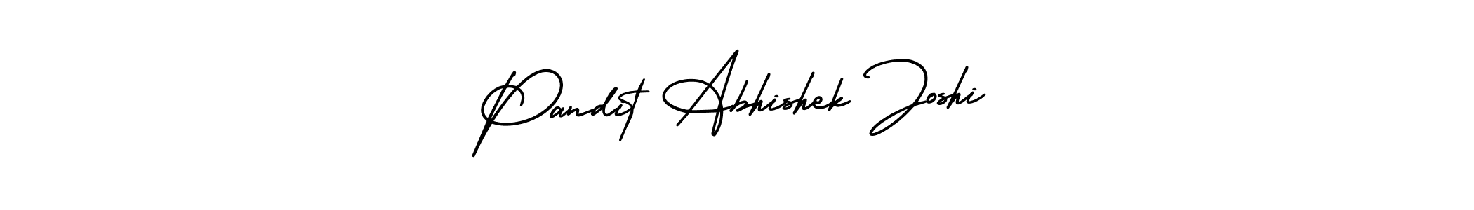 Design your own signature with our free online signature maker. With this signature software, you can create a handwritten (AmerikaSignatureDemo-Regular) signature for name Pandit Abhishek Joshi. Pandit Abhishek Joshi signature style 3 images and pictures png