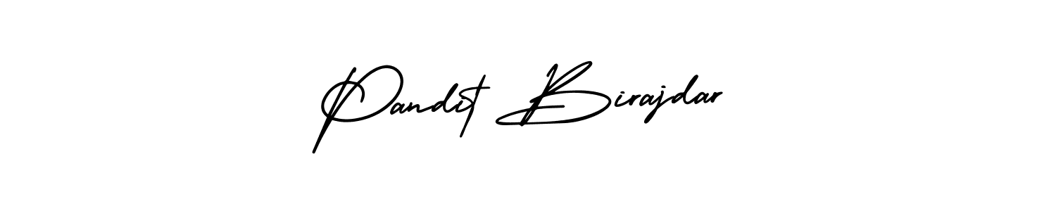 Create a beautiful signature design for name Pandit Birajdar. With this signature (AmerikaSignatureDemo-Regular) fonts, you can make a handwritten signature for free. Pandit Birajdar signature style 3 images and pictures png