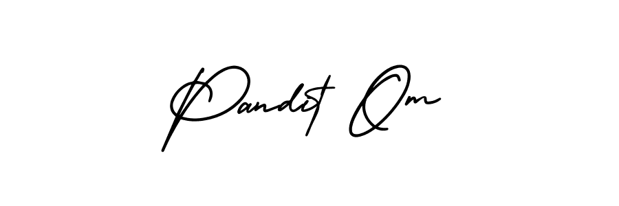 Design your own signature with our free online signature maker. With this signature software, you can create a handwritten (AmerikaSignatureDemo-Regular) signature for name Pandit Om. Pandit Om signature style 3 images and pictures png