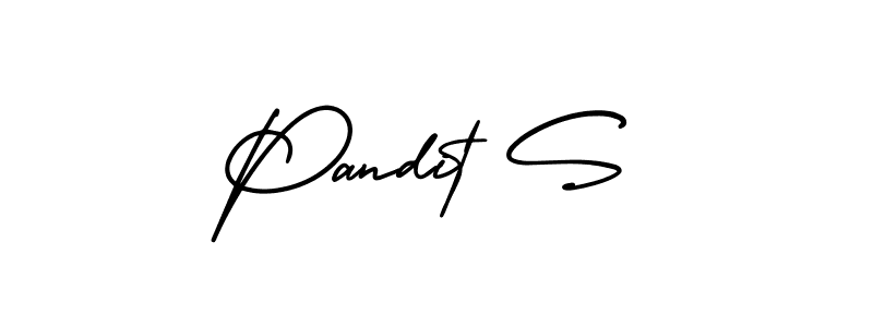 Similarly AmerikaSignatureDemo-Regular is the best handwritten signature design. Signature creator online .You can use it as an online autograph creator for name Pandit S. Pandit S signature style 3 images and pictures png