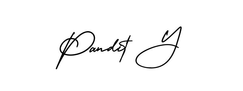 AmerikaSignatureDemo-Regular is a professional signature style that is perfect for those who want to add a touch of class to their signature. It is also a great choice for those who want to make their signature more unique. Get Pandit Y name to fancy signature for free. Pandit Y signature style 3 images and pictures png