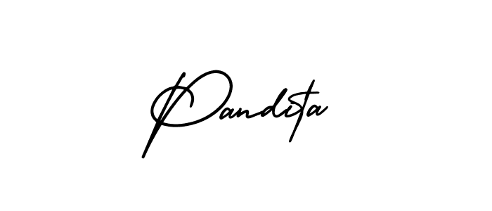 Also we have Pandita name is the best signature style. Create professional handwritten signature collection using AmerikaSignatureDemo-Regular autograph style. Pandita signature style 3 images and pictures png