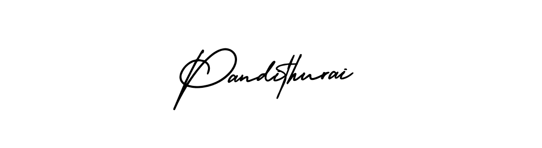 How to make Pandithurai name signature. Use AmerikaSignatureDemo-Regular style for creating short signs online. This is the latest handwritten sign. Pandithurai signature style 3 images and pictures png