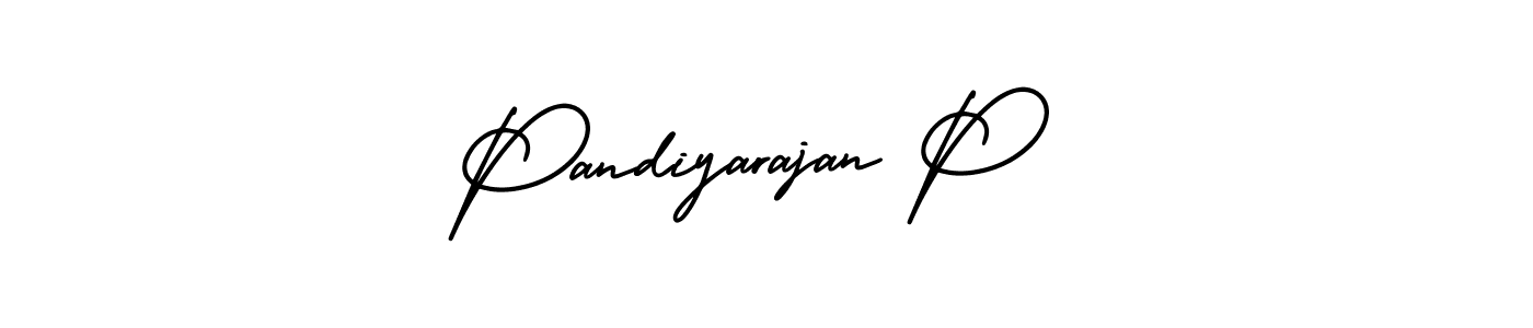 AmerikaSignatureDemo-Regular is a professional signature style that is perfect for those who want to add a touch of class to their signature. It is also a great choice for those who want to make their signature more unique. Get Pandiyarajan P name to fancy signature for free. Pandiyarajan P signature style 3 images and pictures png