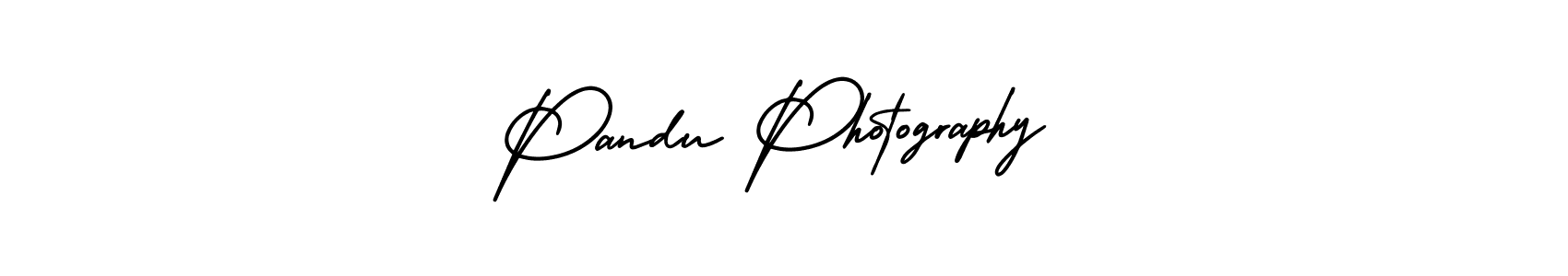 How to make Pandu Photography name signature. Use AmerikaSignatureDemo-Regular style for creating short signs online. This is the latest handwritten sign. Pandu Photography signature style 3 images and pictures png