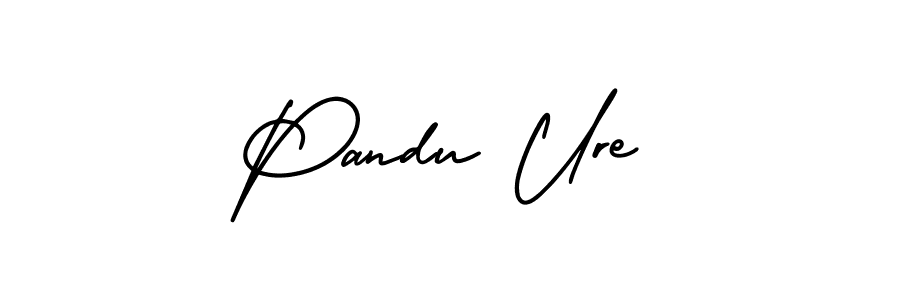 This is the best signature style for the Pandu Ure name. Also you like these signature font (AmerikaSignatureDemo-Regular). Mix name signature. Pandu Ure signature style 3 images and pictures png