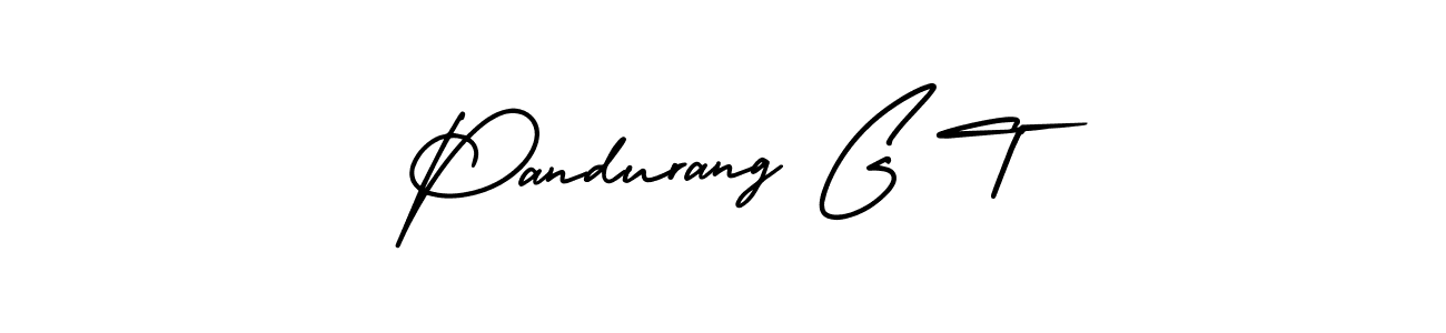 Use a signature maker to create a handwritten signature online. With this signature software, you can design (AmerikaSignatureDemo-Regular) your own signature for name Pandurang G T. Pandurang G T signature style 3 images and pictures png