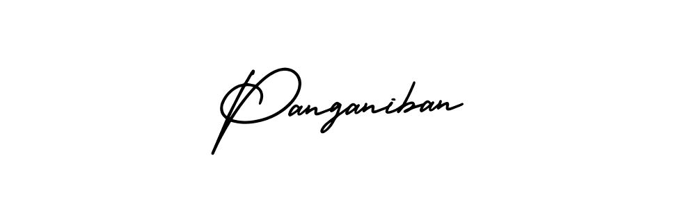 How to make Panganiban name signature. Use AmerikaSignatureDemo-Regular style for creating short signs online. This is the latest handwritten sign. Panganiban signature style 3 images and pictures png