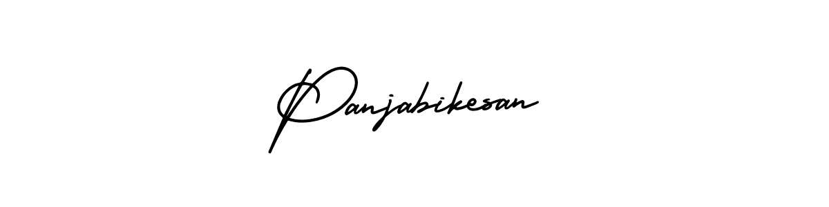 How to make Panjabikesan name signature. Use AmerikaSignatureDemo-Regular style for creating short signs online. This is the latest handwritten sign. Panjabikesan signature style 3 images and pictures png