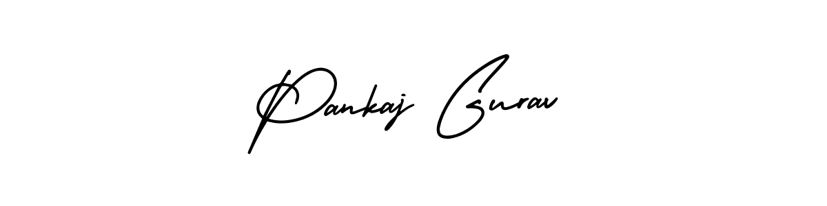 How to make Pankaj Gurav name signature. Use AmerikaSignatureDemo-Regular style for creating short signs online. This is the latest handwritten sign. Pankaj Gurav signature style 3 images and pictures png