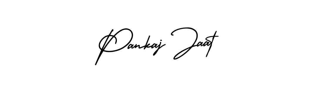 The best way (AmerikaSignatureDemo-Regular) to make a short signature is to pick only two or three words in your name. The name Pankaj Jaat include a total of six letters. For converting this name. Pankaj Jaat signature style 3 images and pictures png