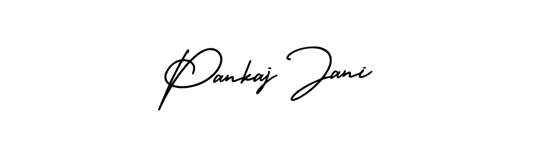 The best way (AmerikaSignatureDemo-Regular) to make a short signature is to pick only two or three words in your name. The name Pankaj Jani include a total of six letters. For converting this name. Pankaj Jani signature style 3 images and pictures png