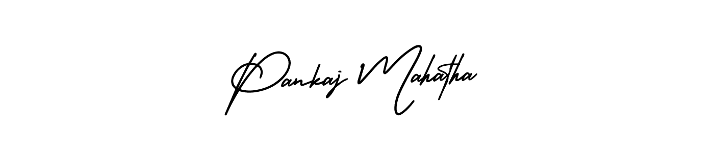 Use a signature maker to create a handwritten signature online. With this signature software, you can design (AmerikaSignatureDemo-Regular) your own signature for name Pankaj Mahatha. Pankaj Mahatha signature style 3 images and pictures png