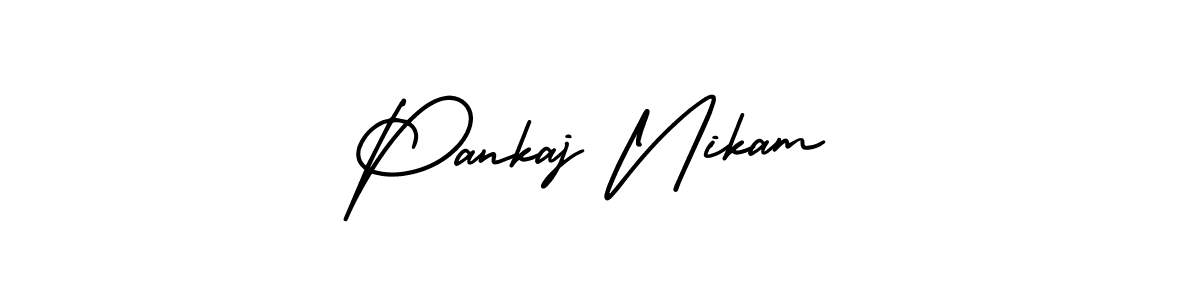 Design your own signature with our free online signature maker. With this signature software, you can create a handwritten (AmerikaSignatureDemo-Regular) signature for name Pankaj Nikam. Pankaj Nikam signature style 3 images and pictures png
