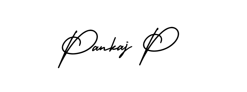 How to Draw Pankaj P signature style? AmerikaSignatureDemo-Regular is a latest design signature styles for name Pankaj P. Pankaj P signature style 3 images and pictures png