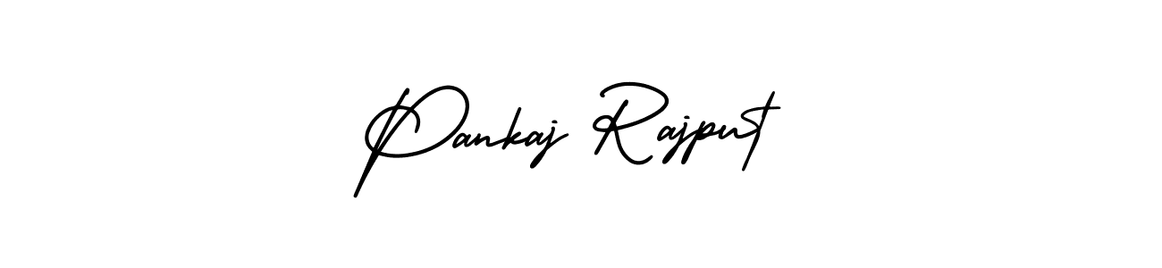 The best way (AmerikaSignatureDemo-Regular) to make a short signature is to pick only two or three words in your name. The name Pankaj Rajput include a total of six letters. For converting this name. Pankaj Rajput signature style 3 images and pictures png