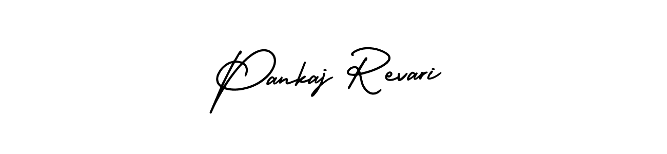 The best way (AmerikaSignatureDemo-Regular) to make a short signature is to pick only two or three words in your name. The name Pankaj Revari include a total of six letters. For converting this name. Pankaj Revari signature style 3 images and pictures png
