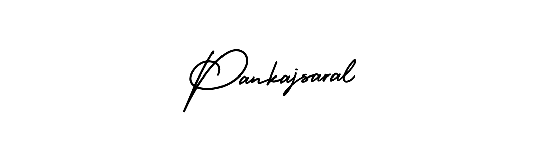 You should practise on your own different ways (AmerikaSignatureDemo-Regular) to write your name (Pankajsaral) in signature. don't let someone else do it for you. Pankajsaral signature style 3 images and pictures png