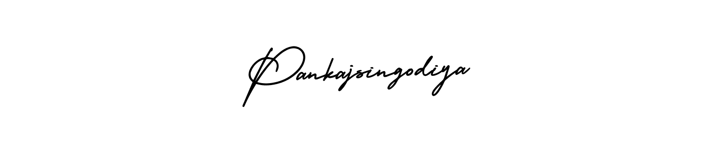 Make a beautiful signature design for name Pankajsingodiya. With this signature (AmerikaSignatureDemo-Regular) style, you can create a handwritten signature for free. Pankajsingodiya signature style 3 images and pictures png