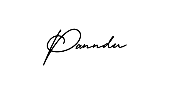 How to make Panndu signature? AmerikaSignatureDemo-Regular is a professional autograph style. Create handwritten signature for Panndu name. Panndu signature style 3 images and pictures png