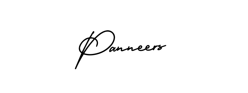 You should practise on your own different ways (AmerikaSignatureDemo-Regular) to write your name (Panneers) in signature. don't let someone else do it for you. Panneers signature style 3 images and pictures png