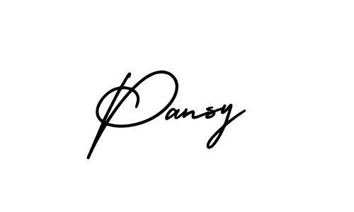 Create a beautiful signature design for name Pansy. With this signature (AmerikaSignatureDemo-Regular) fonts, you can make a handwritten signature for free. Pansy signature style 3 images and pictures png