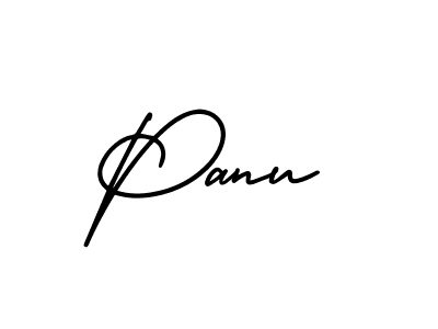 Make a beautiful signature design for name Panu. With this signature (AmerikaSignatureDemo-Regular) style, you can create a handwritten signature for free. Panu signature style 3 images and pictures png