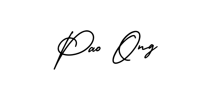 How to Draw Pao Ong signature style? AmerikaSignatureDemo-Regular is a latest design signature styles for name Pao Ong. Pao Ong signature style 3 images and pictures png