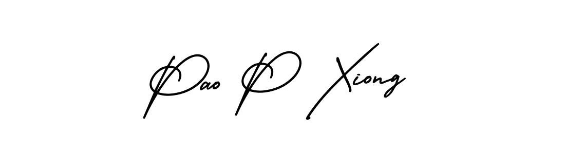 Similarly AmerikaSignatureDemo-Regular is the best handwritten signature design. Signature creator online .You can use it as an online autograph creator for name Pao P Xiong. Pao P Xiong signature style 3 images and pictures png