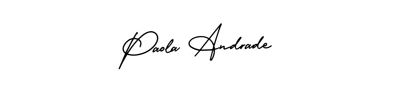 Create a beautiful signature design for name Paola Andrade. With this signature (AmerikaSignatureDemo-Regular) fonts, you can make a handwritten signature for free. Paola Andrade signature style 3 images and pictures png