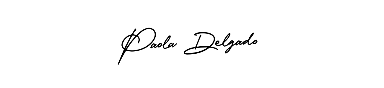 Create a beautiful signature design for name Paola Delgado. With this signature (AmerikaSignatureDemo-Regular) fonts, you can make a handwritten signature for free. Paola Delgado signature style 3 images and pictures png