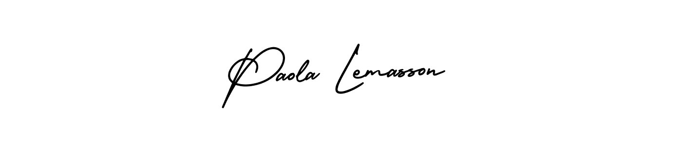 How to make Paola Lemasson signature? AmerikaSignatureDemo-Regular is a professional autograph style. Create handwritten signature for Paola Lemasson name. Paola Lemasson signature style 3 images and pictures png