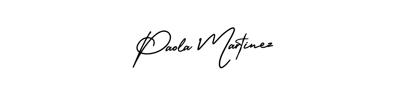 How to make Paola Martinez name signature. Use AmerikaSignatureDemo-Regular style for creating short signs online. This is the latest handwritten sign. Paola Martinez signature style 3 images and pictures png