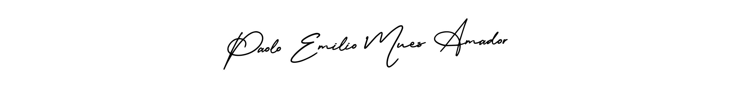 How to make Paolo Emilio Mues Amador signature? AmerikaSignatureDemo-Regular is a professional autograph style. Create handwritten signature for Paolo Emilio Mues Amador name. Paolo Emilio Mues Amador signature style 3 images and pictures png