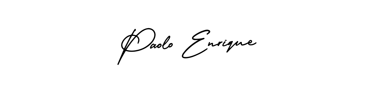 Make a beautiful signature design for name Paolo Enrique. With this signature (AmerikaSignatureDemo-Regular) style, you can create a handwritten signature for free. Paolo Enrique signature style 3 images and pictures png