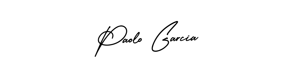 You should practise on your own different ways (AmerikaSignatureDemo-Regular) to write your name (Paolo Garcia) in signature. don't let someone else do it for you. Paolo Garcia signature style 3 images and pictures png