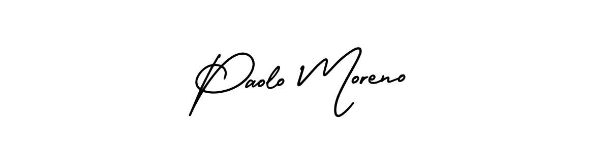 Design your own signature with our free online signature maker. With this signature software, you can create a handwritten (AmerikaSignatureDemo-Regular) signature for name Paolo Moreno. Paolo Moreno signature style 3 images and pictures png