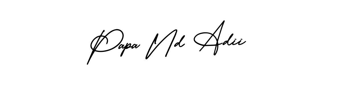 Use a signature maker to create a handwritten signature online. With this signature software, you can design (AmerikaSignatureDemo-Regular) your own signature for name Papa Nd Adii. Papa Nd Adii signature style 3 images and pictures png