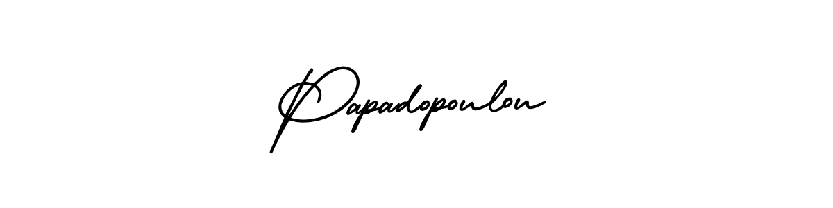 Design your own signature with our free online signature maker. With this signature software, you can create a handwritten (AmerikaSignatureDemo-Regular) signature for name Papadopoulou. Papadopoulou signature style 3 images and pictures png