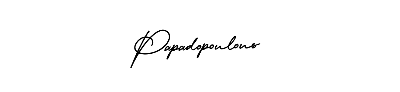 Create a beautiful signature design for name Papadopoulous. With this signature (AmerikaSignatureDemo-Regular) fonts, you can make a handwritten signature for free. Papadopoulous signature style 3 images and pictures png