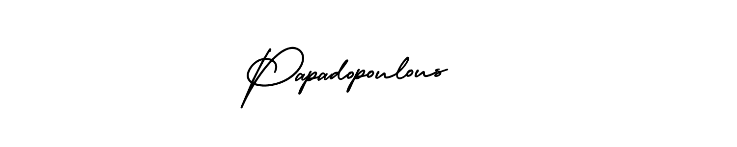 This is the best signature style for the Papadopoulous   name. Also you like these signature font (AmerikaSignatureDemo-Regular). Mix name signature. Papadopoulous   signature style 3 images and pictures png