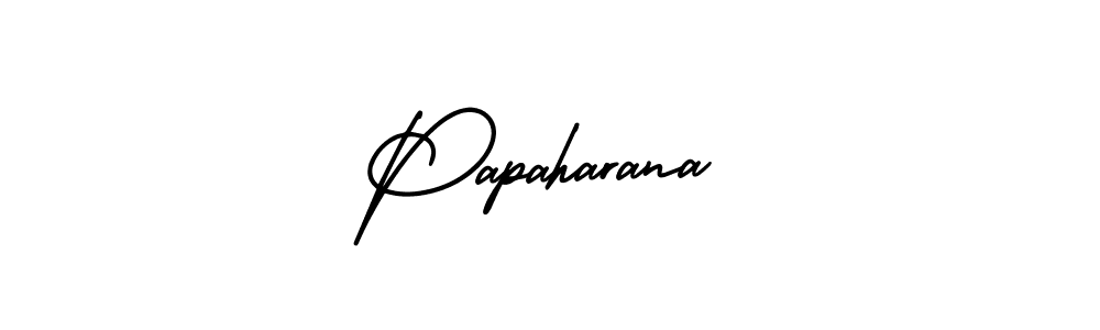 Papaharana stylish signature style. Best Handwritten Sign (AmerikaSignatureDemo-Regular) for my name. Handwritten Signature Collection Ideas for my name Papaharana. Papaharana signature style 3 images and pictures png