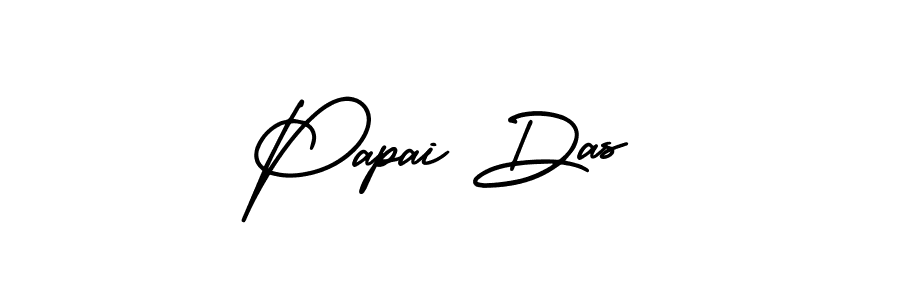 The best way (AmerikaSignatureDemo-Regular) to make a short signature is to pick only two or three words in your name. The name Papai Das include a total of six letters. For converting this name. Papai Das signature style 3 images and pictures png