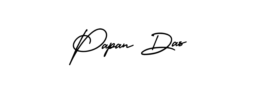 Use a signature maker to create a handwritten signature online. With this signature software, you can design (AmerikaSignatureDemo-Regular) your own signature for name Papan Das. Papan Das signature style 3 images and pictures png