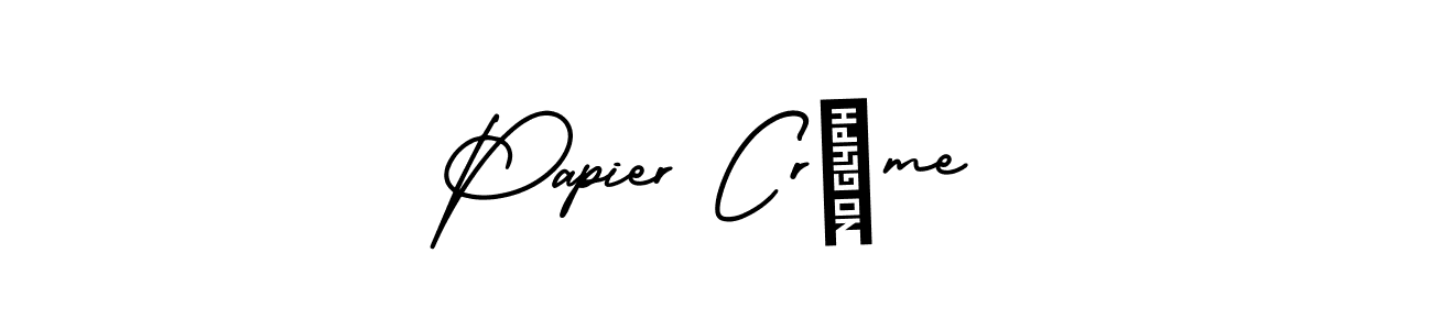 Papier Crème stylish signature style. Best Handwritten Sign (AmerikaSignatureDemo-Regular) for my name. Handwritten Signature Collection Ideas for my name Papier Crème. Papier Crème signature style 3 images and pictures png