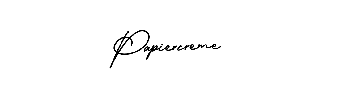 Papiercreme stylish signature style. Best Handwritten Sign (AmerikaSignatureDemo-Regular) for my name. Handwritten Signature Collection Ideas for my name Papiercreme. Papiercreme signature style 3 images and pictures png