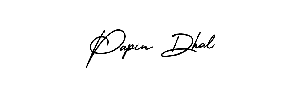 This is the best signature style for the Papin Dhal name. Also you like these signature font (AmerikaSignatureDemo-Regular). Mix name signature. Papin Dhal signature style 3 images and pictures png